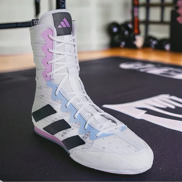 adidas gazelle silver green womens Adidas Box Hog 4 Boxing Boots White/Grey from Made4Fighters